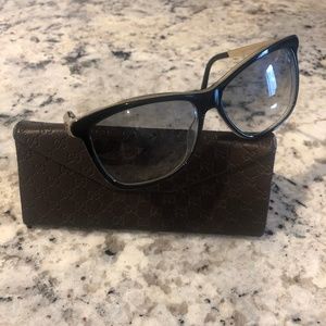 Gucci black cat eye sunglasses